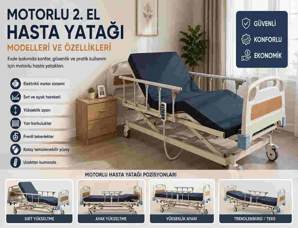 Motorlu 2. El Hasta Yatağı Modelleri ve Özellikleri